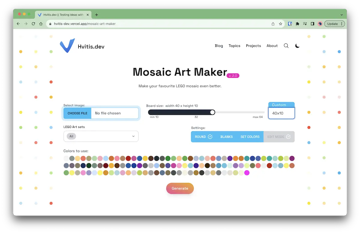 Lego mosaic hot sale maker software