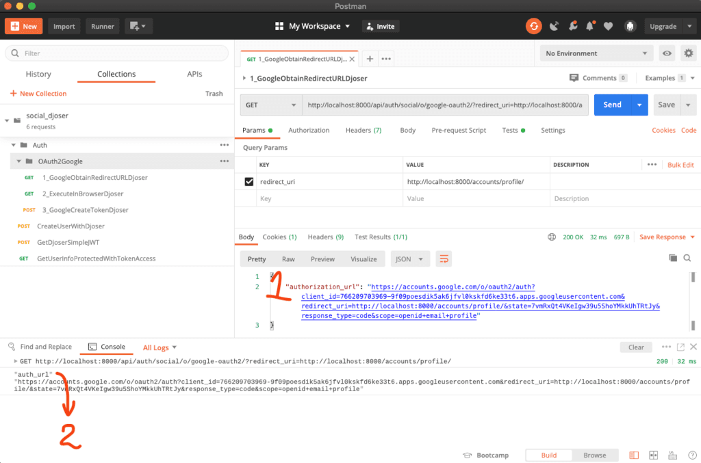 OAuth2DjoserGoogleTokenRegisterDjango
